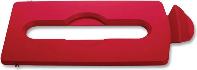 Main image of Rubbermaid Slim Jim Paper Recycling Top, 16.5 x 8 x 0.5, Red