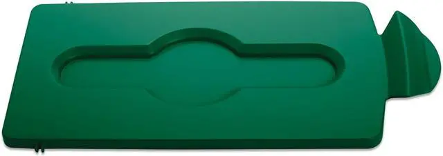 Alt view image 3 of 4 - Rubbermaid Commercial Lid Insert Closed f/Slim Jim Recycling Stations Green
