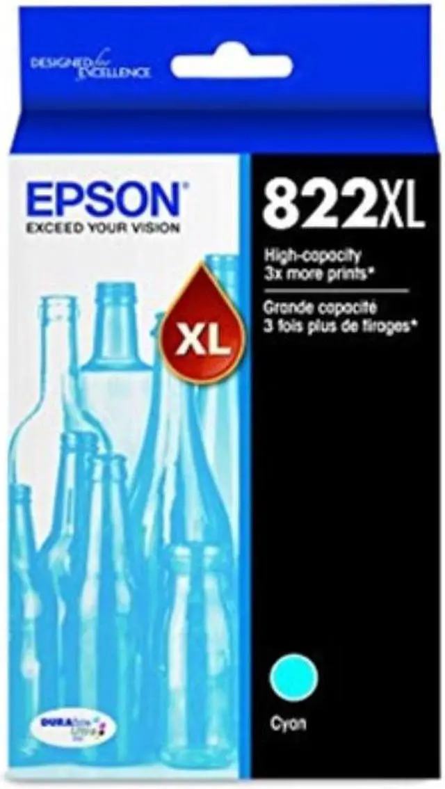 Alt view image 2 of 6 - Epson T822 Original Ink Cartridge Cyan T822XL220S