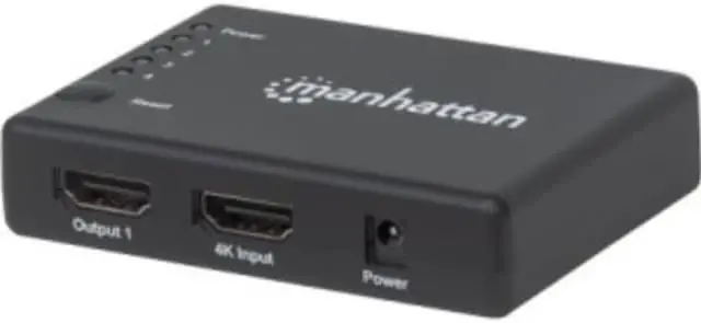Alt view image 8 of 8 - Manhattan 4K Compact 4-Port Hdmi Splitter