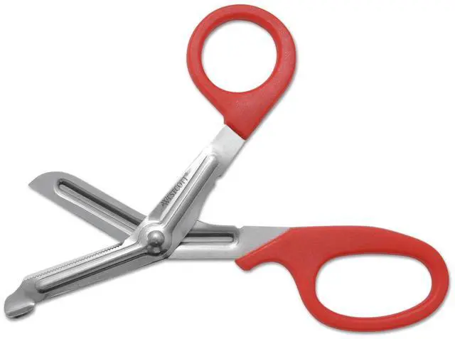Alt view image 13 of 17 - Westcott Stainless Steel Office Snips 7" Long Red 10098