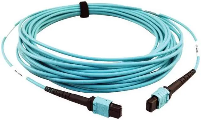 Main image of Tripp Lite 10m 400G Multimode 50/125 OM4 Fiber Optic Cable, Aqua N846D10M24AAQ