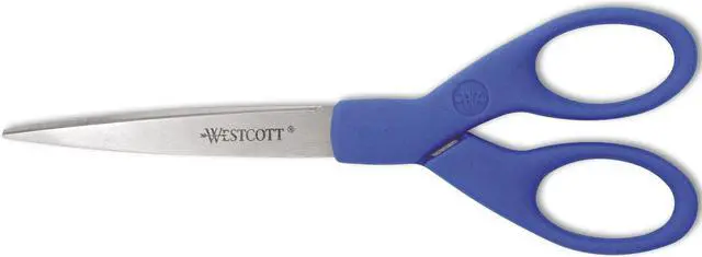 Alt view image 3 of 3 - Westcott Preferred Line Stainless Steel Scissors 7" Long Blue 44217