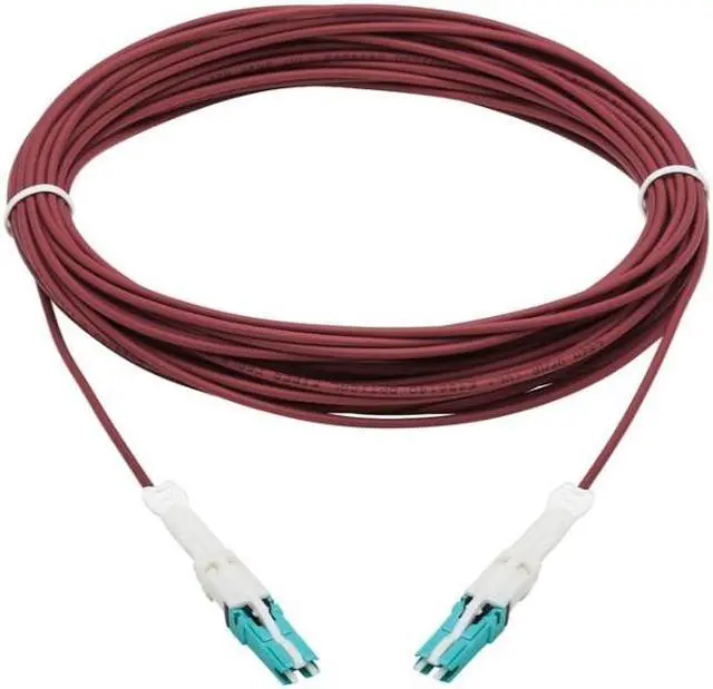 Main image of Tripp Lite 10m 400Gb Duplex Multimode 50/125 OM4 Fiber Optic Cable, Magenta