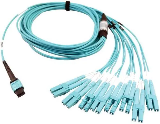 Main image of Tripp Lite 3m 400G Multimode 50/125 OM4 Fiber Optic Cable, Aqua N846D05M24CAQ