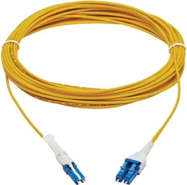 Main image of Tripp Lite 10m 400Gb Duplex Singlemode 8.3/125 OS2 Fiber Optic Cable, Yellow