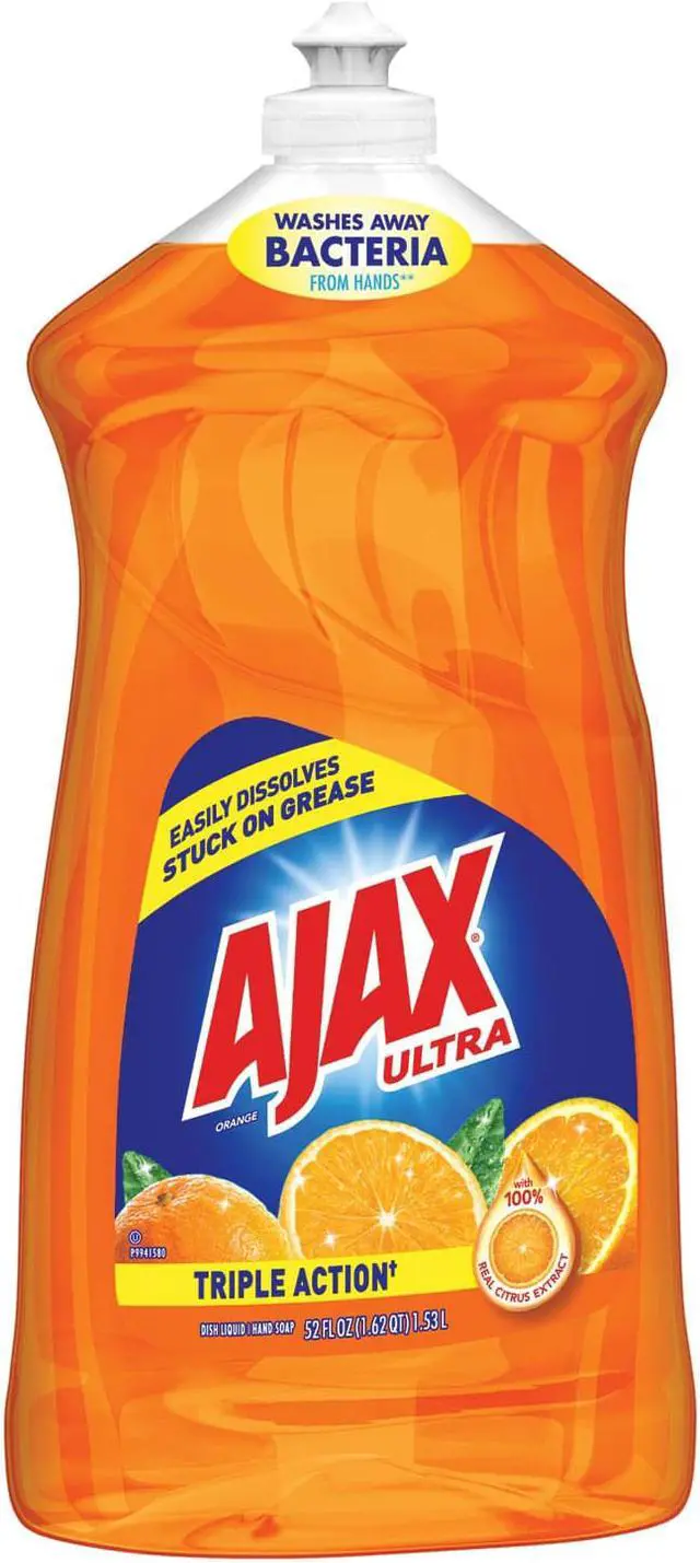 Alt view image 11 of 16 - Ajax Dish Detergent Liquid Antibacterial Orange 52 oz Bottle 49860