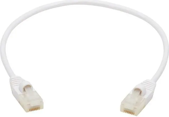 Alt view image 2 of 11 - TRIPP LITE N261AB-S01-WH 1 ft. Cat 6A White Safe-IT Cat6a 10G-Certified Snagless Antibacterial Slim UTP Ethernet Cable (RJ45 M/M), White
