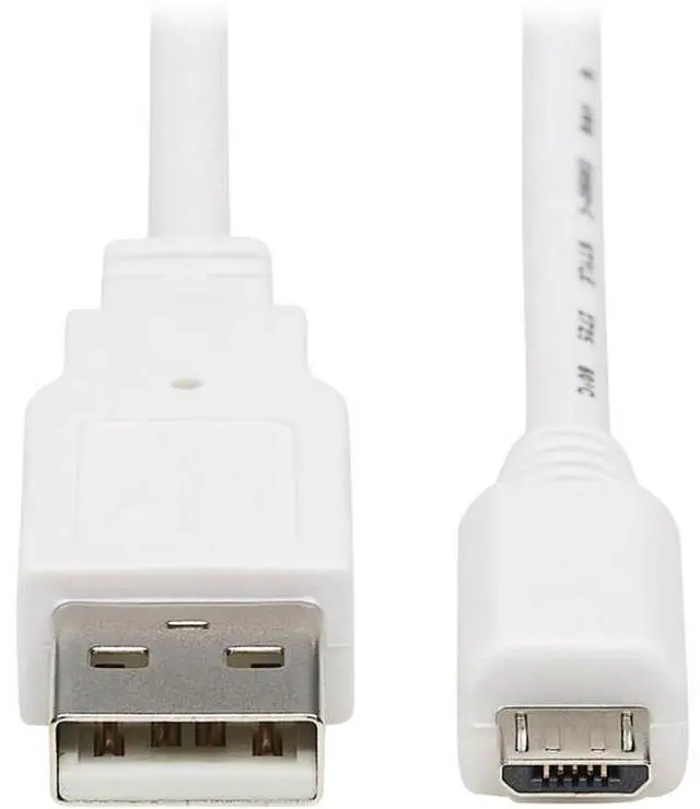 Alt view image 4 of 12 - Tripp Lite 6ft USB-A to USB Micro-B Antibacterial Cable White U050AB006WH