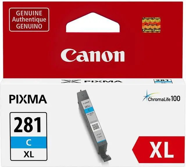 Alt view image 13 of 14 - Canon CLI-281XL Original Ink Cartridge - Cyan - Inkjet - 1 Each