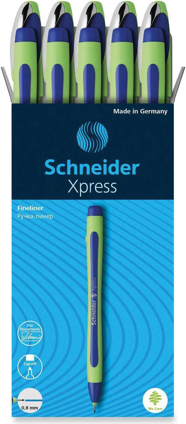 Alt view image 9 of 9 - Stride Writing Xpress Fineliner Stick Pen 0.8MM Blue Ink