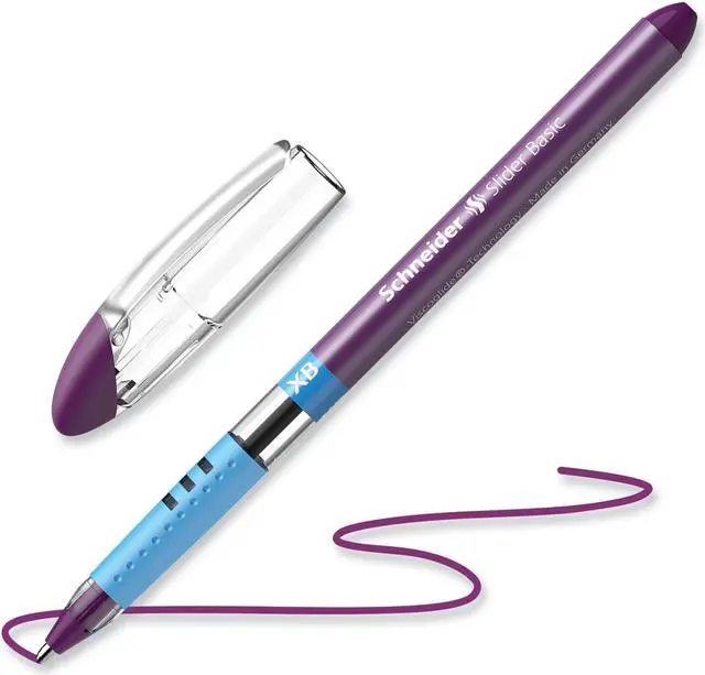 Alt view image 9 of 9 - Stride Writing Slider Stick Ballpoint Pen 1.4mm Purple Ink