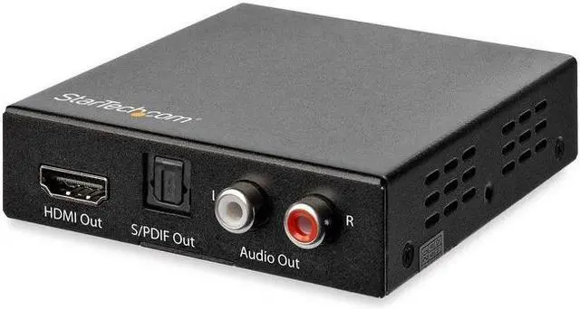 Alt view image 2 of 7 - StarTech.com 4K HDMI Audio Extractor with 40K 60Hz Support - HDMI Audio De-embedder - HDR - Toslink Optical Audio - Dual RCA Audio - HDMI Audio - Supports the latest HDMI 2.0 specifications and HDR video pass-through and high video bandw...