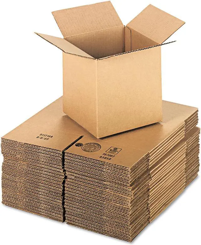 Alt view image 4 of 4 - Universal 167067 Corrugated Kraft Shipping Carton 8w x 8l x 8h Brown 25 per Pack