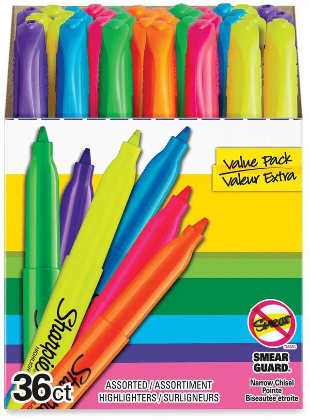 Alt view image 2 of 8 - Pocket Style Highlighters Assorted Ink Colors Chisel Tip Assorted Barrel Colors 36/Pack 2134497