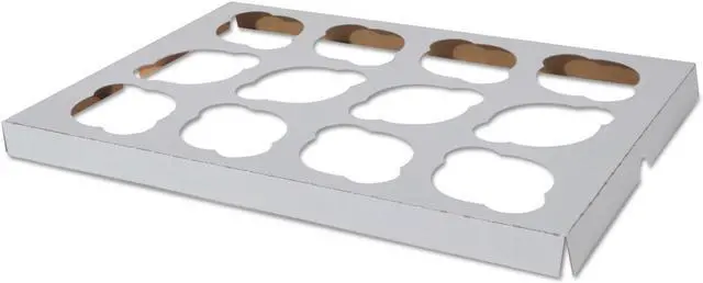 Alt view image 2 of 4 - SCT Cupcake Holder Inserts Paperboard White/Kraft 9 7/8 x 13 7/8 x 7/8 200/Ctn