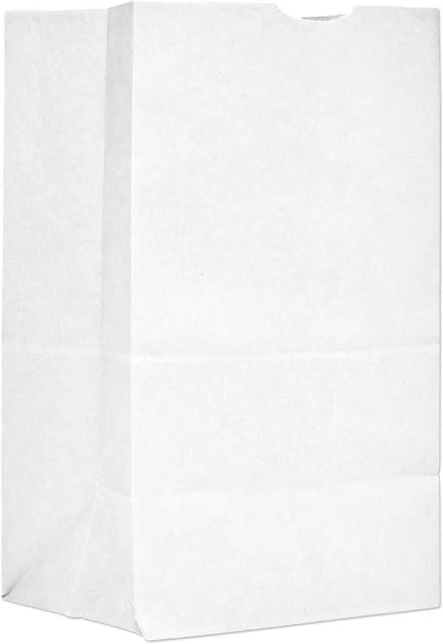 Alt view image 2 of 2 - General Supply 51041 #20 Squat Paper Grocery Bag, 40Lb White, Std 8 1/4 X 5 15/16 X 13 3/8, 500 Bags