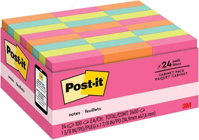 Alt view image 3 of 7 - Post-It Notes Pad,Mini Cape Town,24,Ast 65324ANVAD
