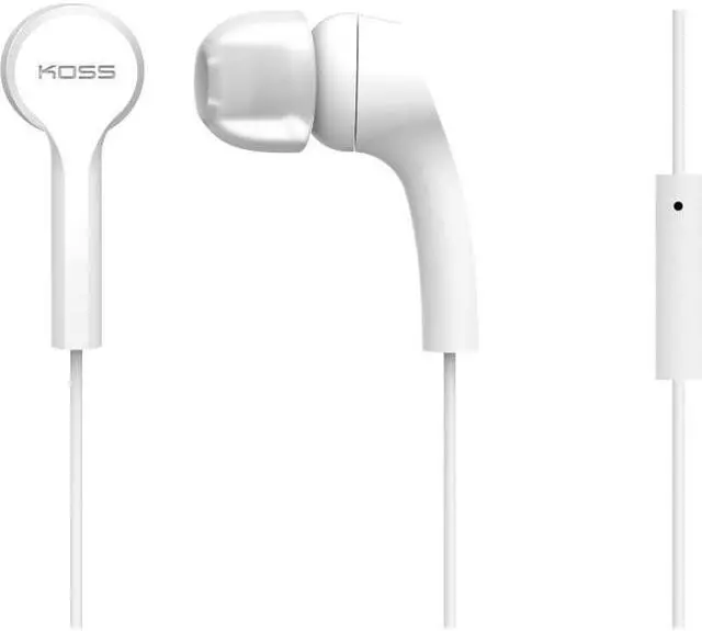 Alt view image 5 of 8 - KOSS White 189585 Binaural In Ear Bud with Mic White
