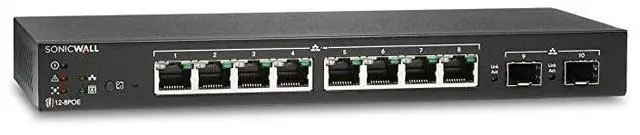 Main image of SonicWall 8-Port Ethernet Switch with 2 SFP Ports 3YR Dynamic Support 02SSC8368
