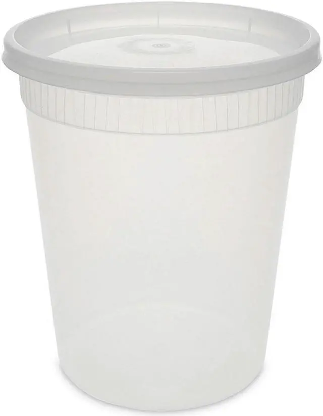 Alt view image 5 of 6 - Pactiv DELItainer Microwavable Combo Clear 32oz 4 11/20 dia x 5 11/20h 240