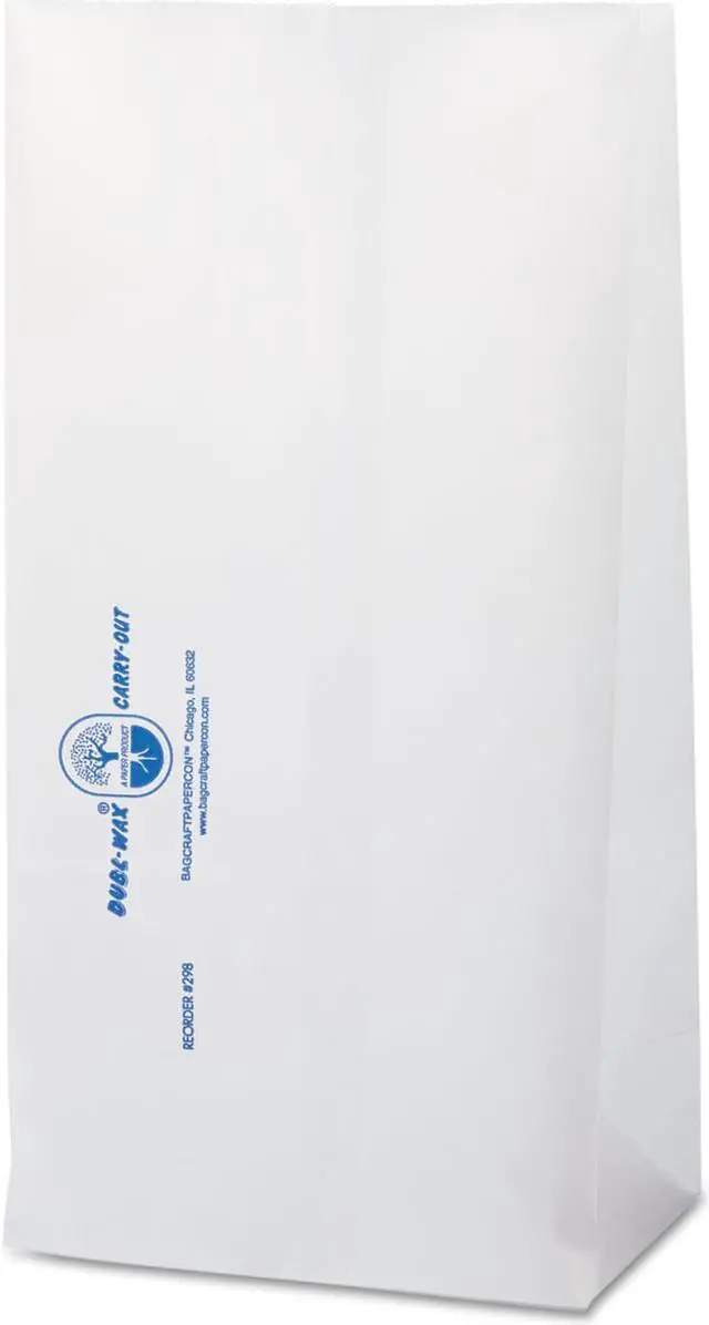 Main image of Bagcraft Papercon Dubl Wax SOS Bakery Bags White 1000/Carton BGC300298