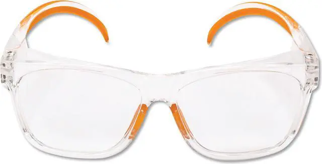 Alt view image 3 of 3 - KleenGuard Maverick Safety Glasses Clear/Orange Polycarbonate Frame 49301