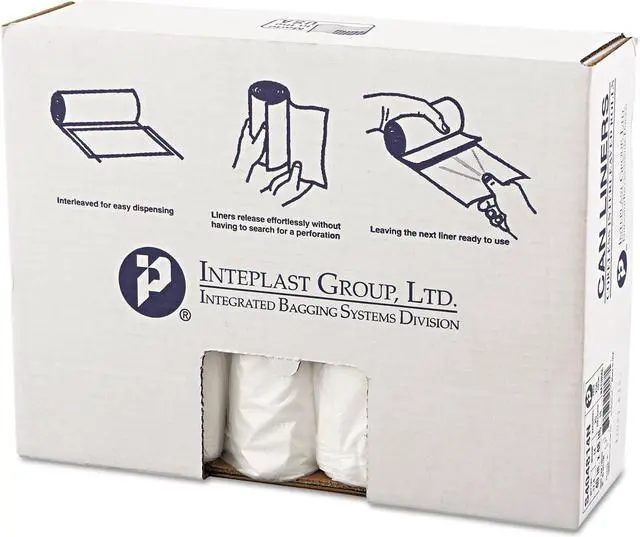 Main image of High-Density Interleaved Commercial Can Liners 45 gal 14 microns 40" x 48" Clear 250/Carton S404814N
