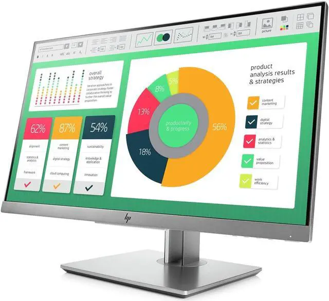 Alt view image 2 of 4 - HP EliteDisplay E223 1FH45A8 21.5" Monitor 1920x1080 IPS With LED Backlight