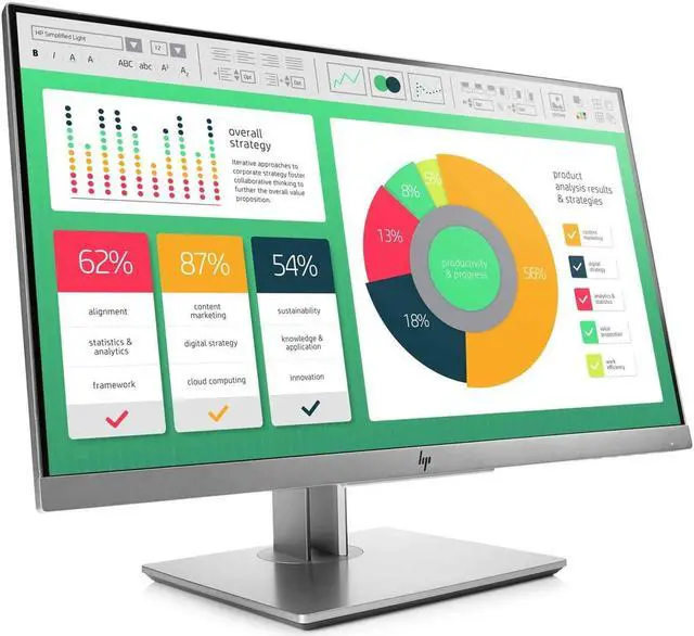 Alt view image 3 of 4 - HP EliteDisplay E223 1FH45A8 21.5" Monitor 1920x1080 IPS With LED Backlight