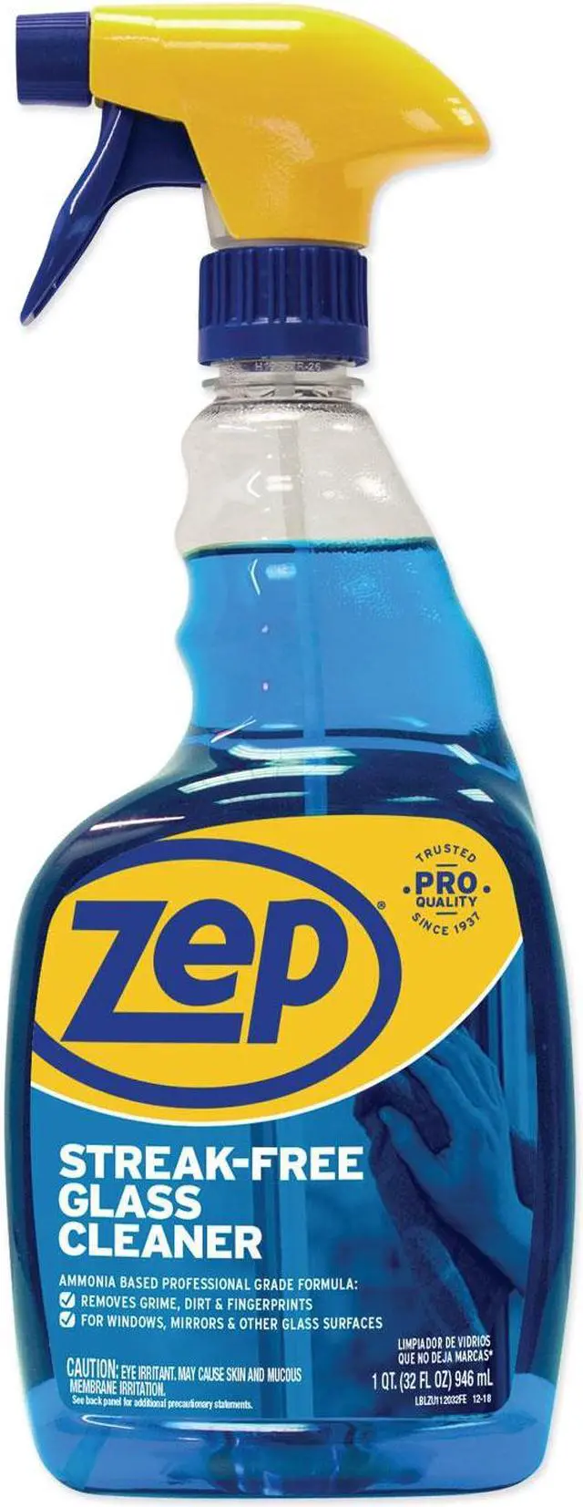 Main image of Zep Streak-Free Glass Cleaner Pleasant 32 oz Spray Bottle 12/Carton ZU112032