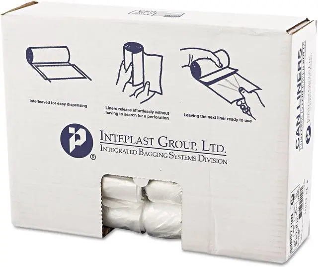 Main image of High-Density Interleaved Commercial Can Liners 30 gal 10 microns 30" x 37" Clear 500/Carton S303710N