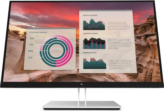 Alt view image 8 of 20 - HP 27" IPS QHD Monitor 5ms GTG HDMI, DisplayPort, USB-C Flat Panel E27u G4 189T3AA#ABA
