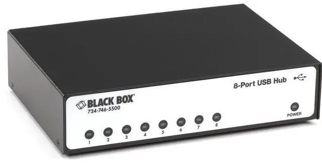 Alt view image 2 of 6 - BlackBox Network Services IC1023A 8port Usb Hub Rs232 Perp
