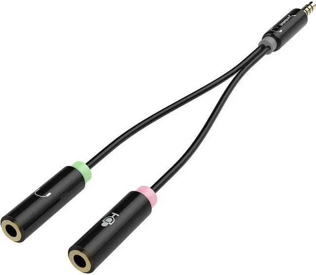 Alt view image 8 of 9 - Sabrent 3.5mm Headset Splitter Adapter Cable for headsets with Separate Headphone/Microphone Plugs (CB-AUHM)
