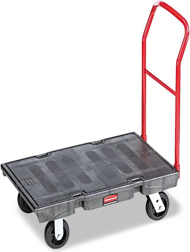 Alt view image 7 of 10 - C-24"X48" Platform Trucreg Black 1000Lb Capacit