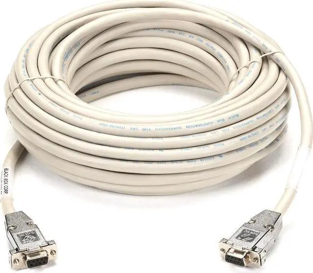 Alt view image 3 of 7 - Black Box EYN257T-0050-FF Black Box Serial Null Modem Cable - DB-9 Female Serial - DB-9 Female Serial - 50ft - Beige