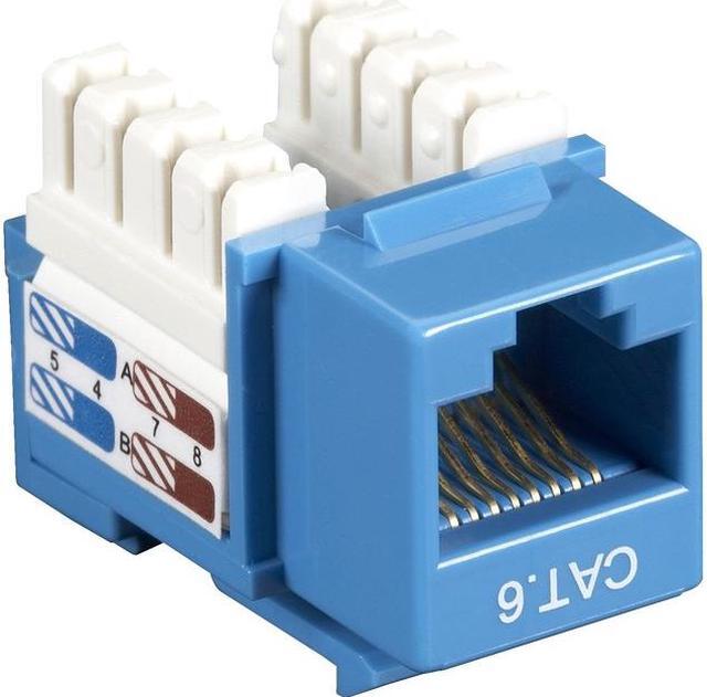 Alt view image 6 of 7 - Black Box CAT6 Value Line Keystone Jack Blue