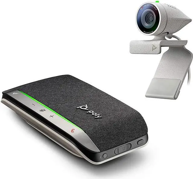 Main image of Poly (Plantronics + Polycom) Studio P5 Webcam with Poly Sync 20+ Speakerphone Kit (Plantronics + Polycom) - 1080p HD Professional Video Conferencing Camera & Bluetooth Wireless Smart Speakerphone-Certified for Zoom & Teams (2200-87150-025)