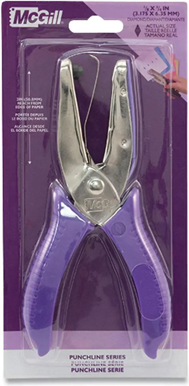 Main image of Punchline Medium-Duty 1-Hole Diamond Shape Punch 15 Sheets/20 lb. 823441