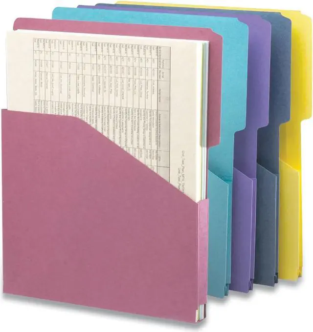 Alt view image 5 of 9 - Smead Slash Jackets 1" Expansn Letter 9-3/8"x11-1/2" 5/PK AST 75445