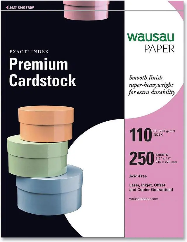 Alt view image 2 of 6 - Exact Index Cardstock Paper 110 lbs 8.5" x 11" White 812234