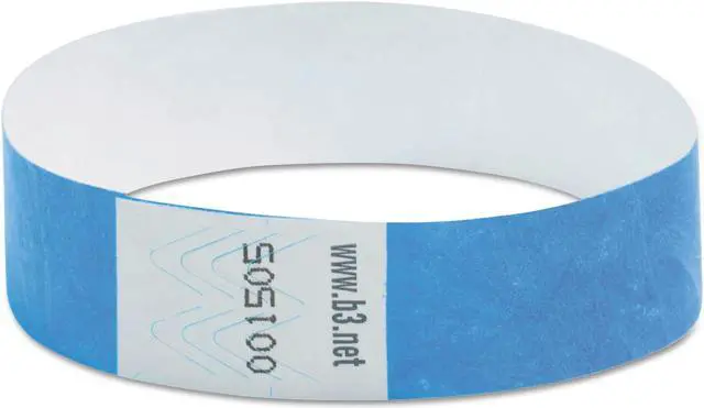 Alt view image 8 of 14 - Baumgartens BAU85030 SICURIX Wristpass Security Wristbands, 3/4" x 10", Blue, 100/Pack, 1 Pack