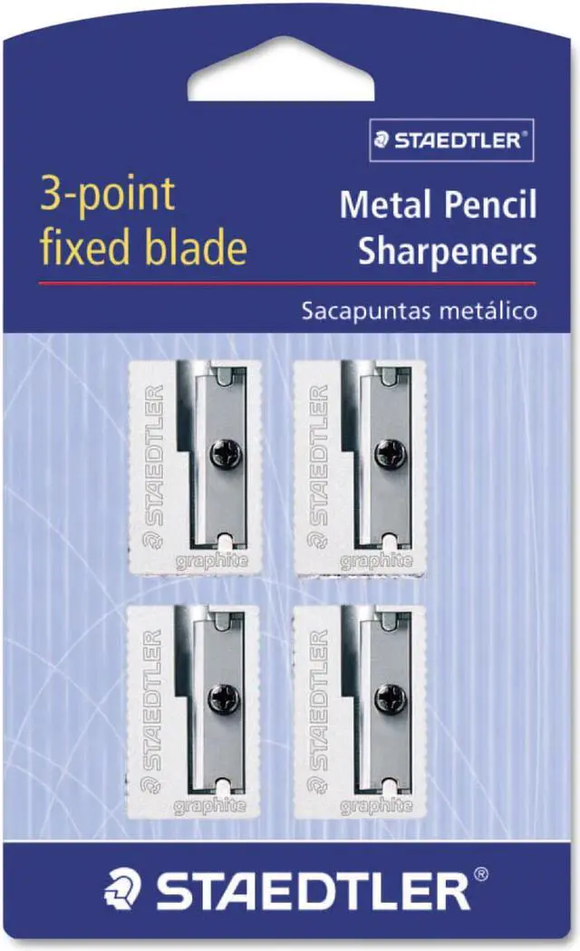 Alt view image 3 of 14 - Staedtler Manual Pencil Sharpeners Silver 4/Pack (51010BK402NA) 428748