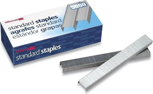 Alt view image 10 of 13 - Officemate Staples Standard Chisel Point 5000 Staples/Box 91900