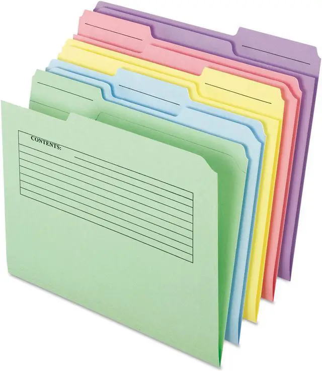 Alt view image 3 of 4 - Tops Pendaflex 45269 Printed Notes Folders 1/3 Cut Top Tab Letter Assorted 30 Pack