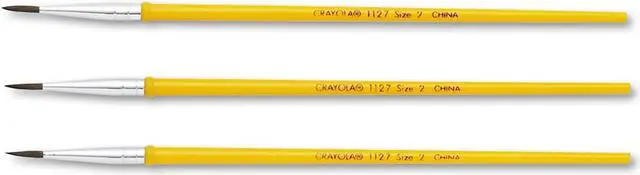 Alt view image 9 of 9 - Crayola Camel Hair Watercolor Brush, Plastic Handle-Size 2 05-1127-002