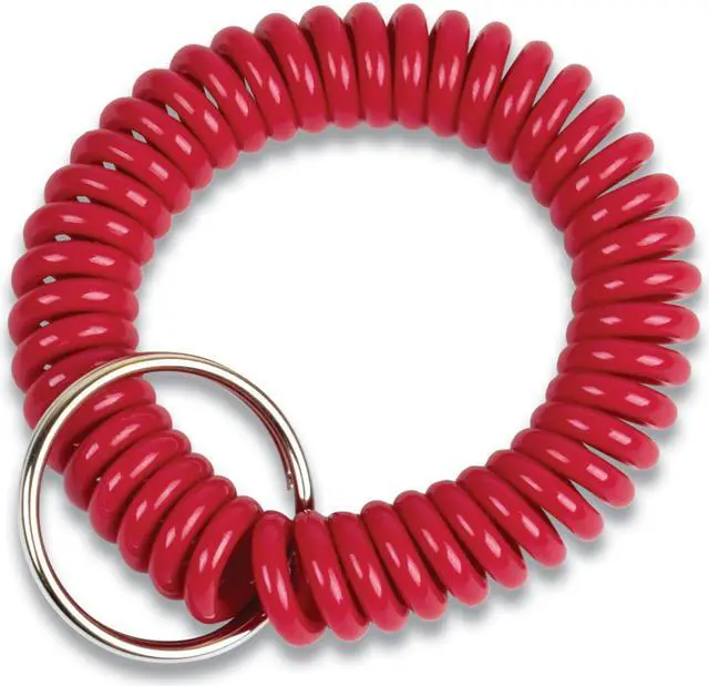 Main image of Controltek Wrist Key Coil Key Organizers Red 12/Pack