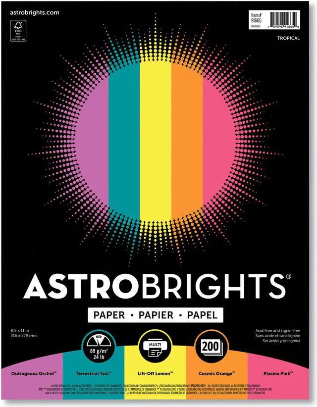 Alt view image 4 of 10 - Astrobrights Color Paper 8.5 x 11 24 lb/89 91665