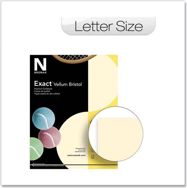 Alt view image 2 of 4 - Neenah Paper Neenah 67-lb. Exact Vellum Bristol Card Stock 81368/82368